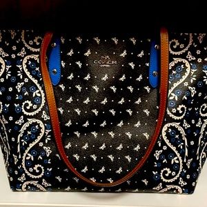 Coach Butterfly Bandana Zip Tote